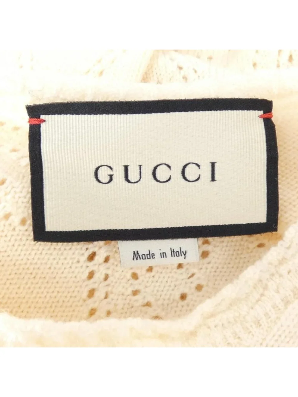 Gucci GG Perforated Wool Crop Sweater 7 Knit